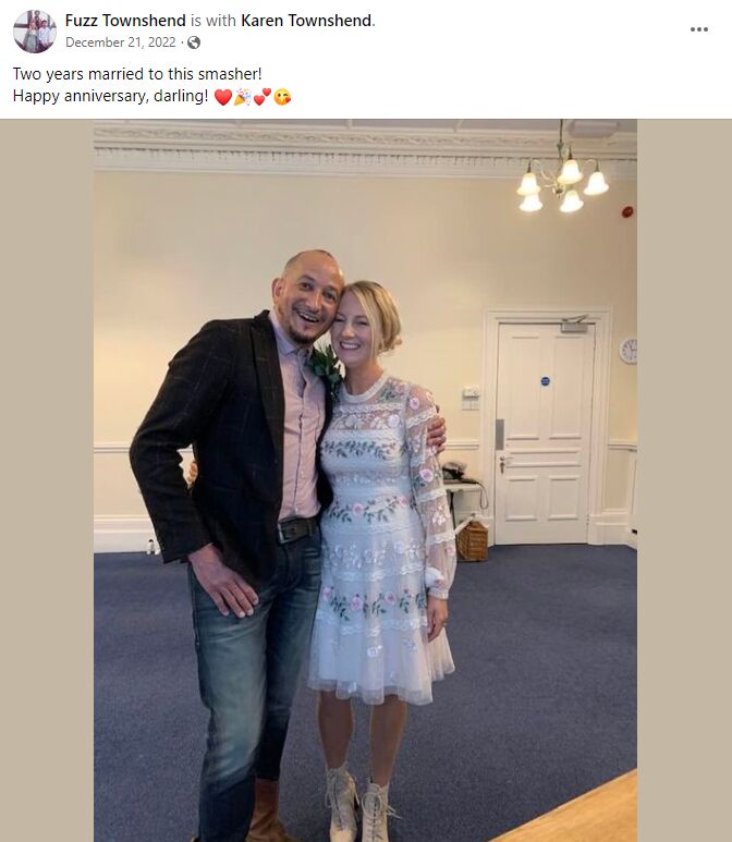 Image of Fuzz Townshend with his wife Keren Townshend